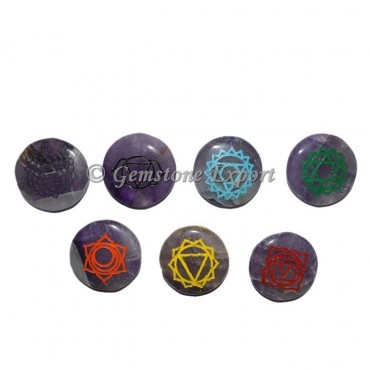 Amethyst Color Chakra Symbol Set