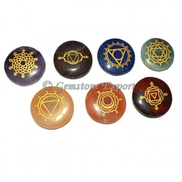 Engraved Chakra Meditation Symbol Set