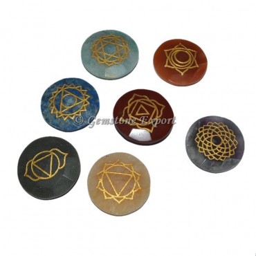 Faceted Engraved Chakra Set