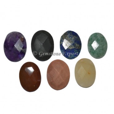 Faceted Oval Chakra Set