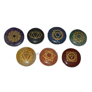 Engraved 7 Chakra Circle  Set