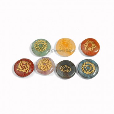 Engraved Chakra Circle set