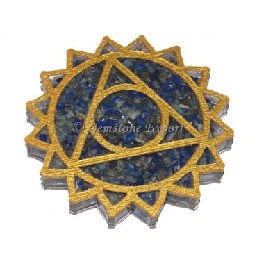 Lapis Lazuli Throat Orgone Chakra Coaster