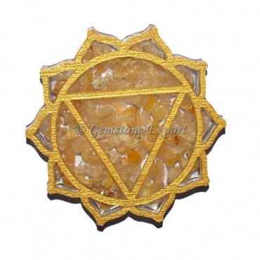 Solar Chakra Golden Quartz Orgone Coaster
