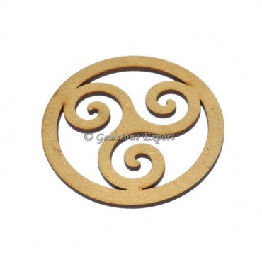 Round Celtic Wooden Coaster