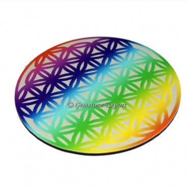 Fancy Flower Of Life Wooden Coaster