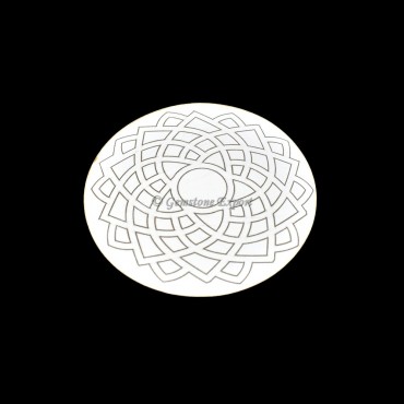 Flower of Life Engraved Wooden White Coaster