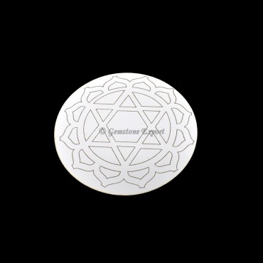 Flower of Life Geometric Wooden White Coaster