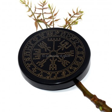 Black Agate Galaxy Rune Altar Divination Coaster
