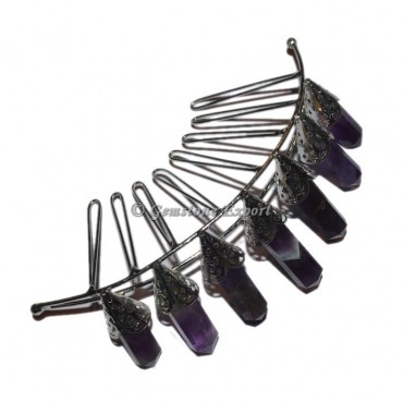 Amethyst 7 Pencil Silver Crown