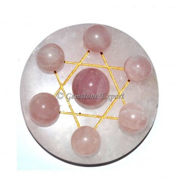 Rose Quartz with Rose Quartz Big Sphere Set