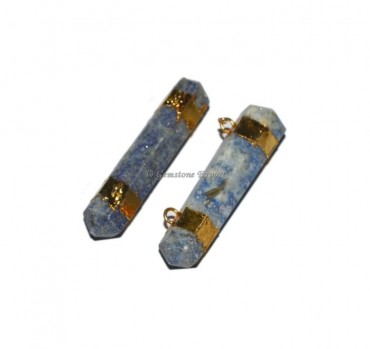 Sodalite Pencil Point Electroplated Pendant