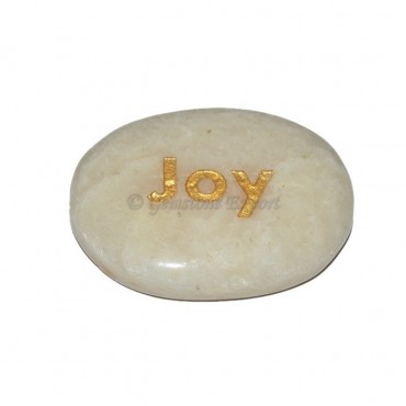 Moon Stone Joy Engraved Stone