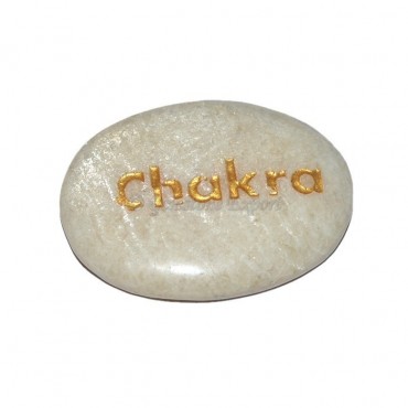 Moon Stone chakra Engraved Stone