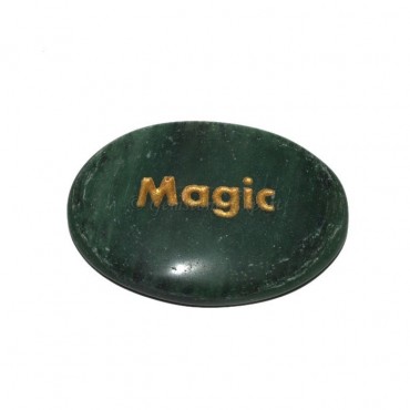 Green Aventurine Magic Engraved Stone