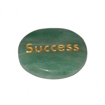 Green Aventurine Success Engraved Stone