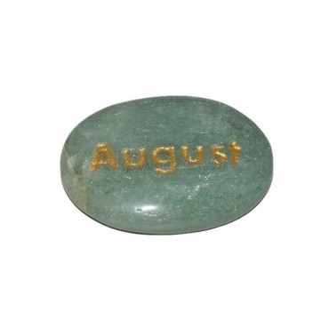 Green Aventurine August Engraved Stone