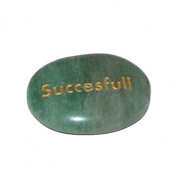 Green Aventurine Successful Engraved Stone