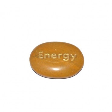 Yellow Jasper Energy Engraved Stone