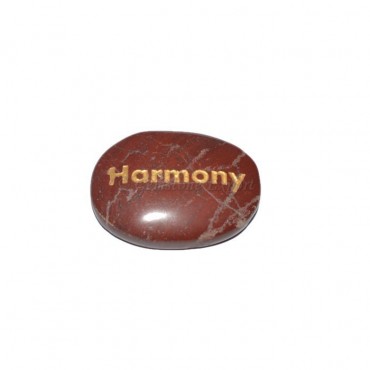 Red Jasper Harmony Engraved Stone