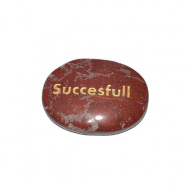Red Jasper Successful Engraved Stone