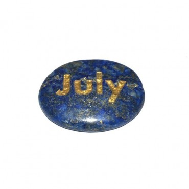 Lapis Lazuli July Engraved Stone