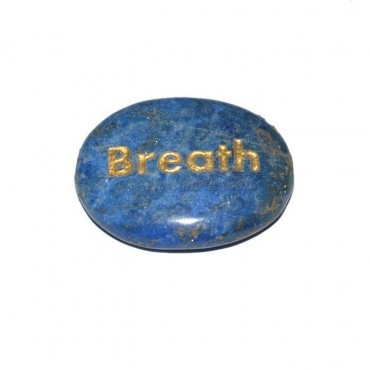 Lapis Lazuli Breath Engraved Stone