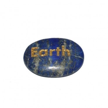 Lapis Lazuli Earth Engraved Stone