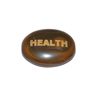 Tiger Eye HEALTH Engraved Stone