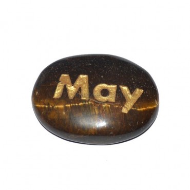 Tiger Eye may Engraved Stone