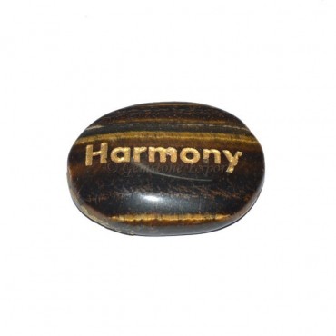 Tiger Eye Harmony Engraved Stone