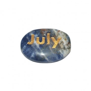 Sodalite July Engraved Stone