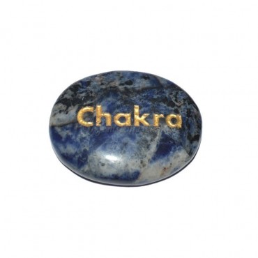 Sodalite chakra Engraved Stone