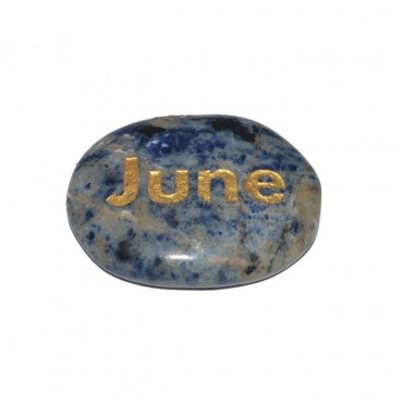 Sodalite June Engraved Stone