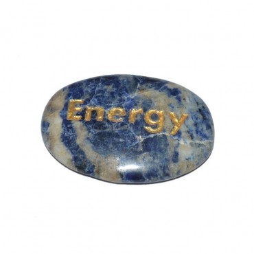 Sodalite Energy Engraved Stone