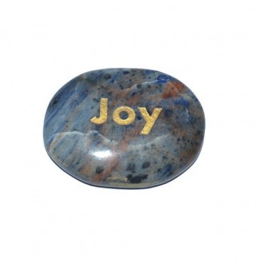 Sodalite Joy Engraved Stone