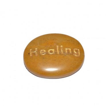 Yellow  Jasper Healing Engraved Stone