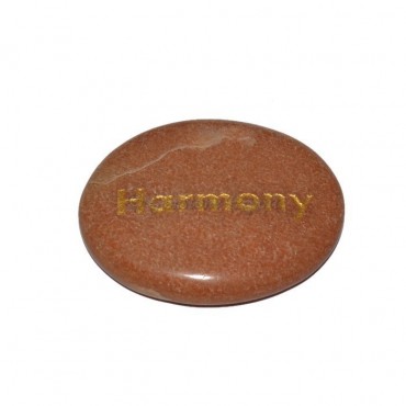 Peach Aventurine Harmony Engraved Stone