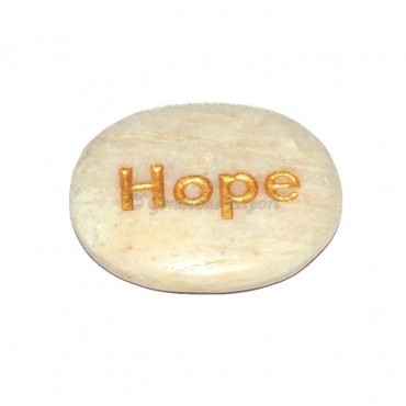 Moon Stone Hope  Engraved Stone