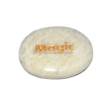 Moon Stone Magic  Engraved Stone