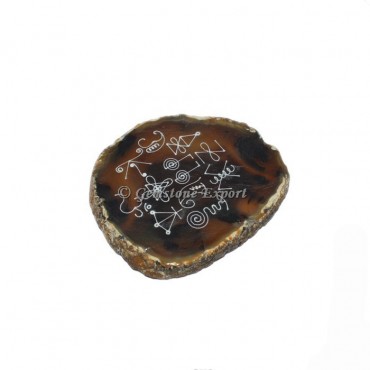 Karuna Reiki Symbol On Agate Slice