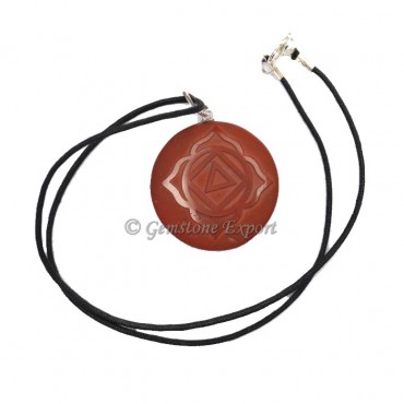 Red Jasper Chakra Symbol Pendants