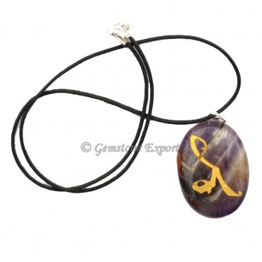 Amethyst Rune Symbole Pendants