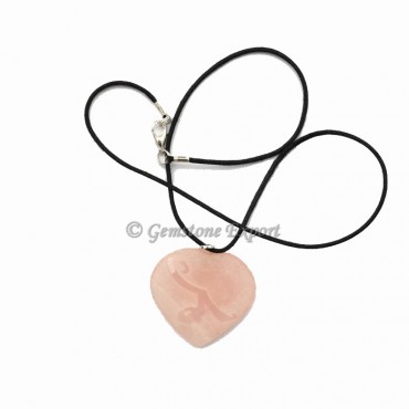 Rose Quartz Polished Heart Pendants