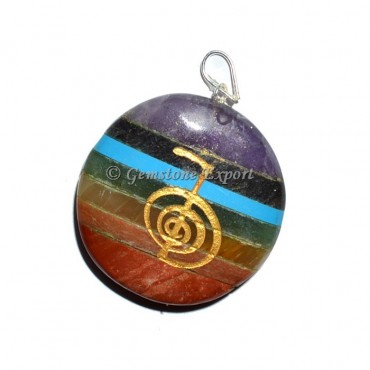 Choko Reiki Bonded Disc Chakra Pendants