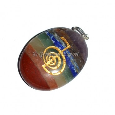 Choko Reiki Bonded Oval Chakra Pendants