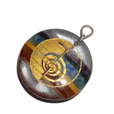 Reiki Chakra Disc Pendants