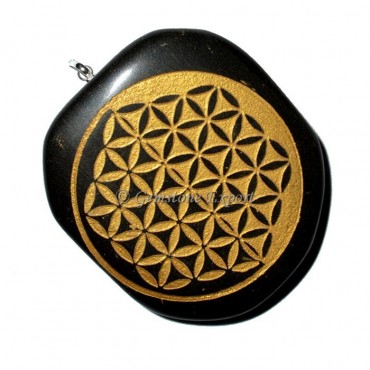 Black Flower of Life Pendants