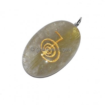 Golden Rutile Choko Reiki Pendants