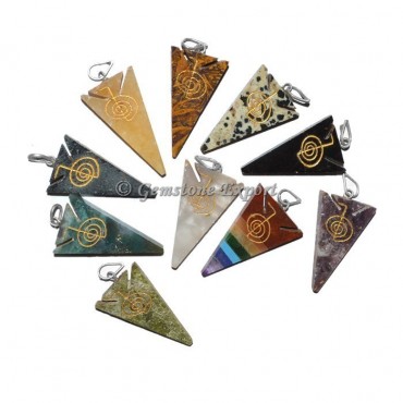 Arrowheads pendants Engraved Stones